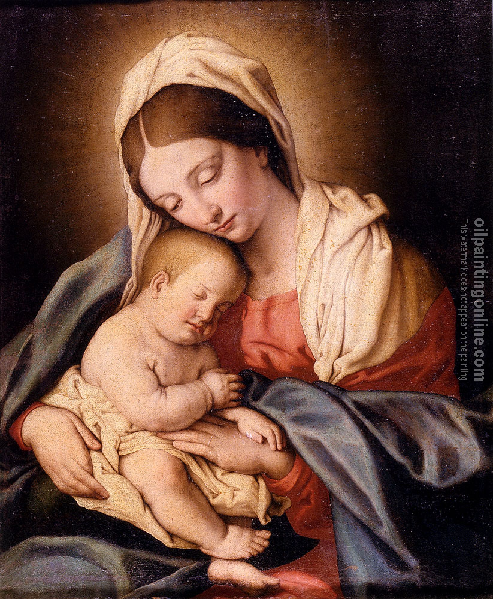 Giovanni Battista Salvi da Sassoferrato - Salvi Giovanni Battista Madonna And Child